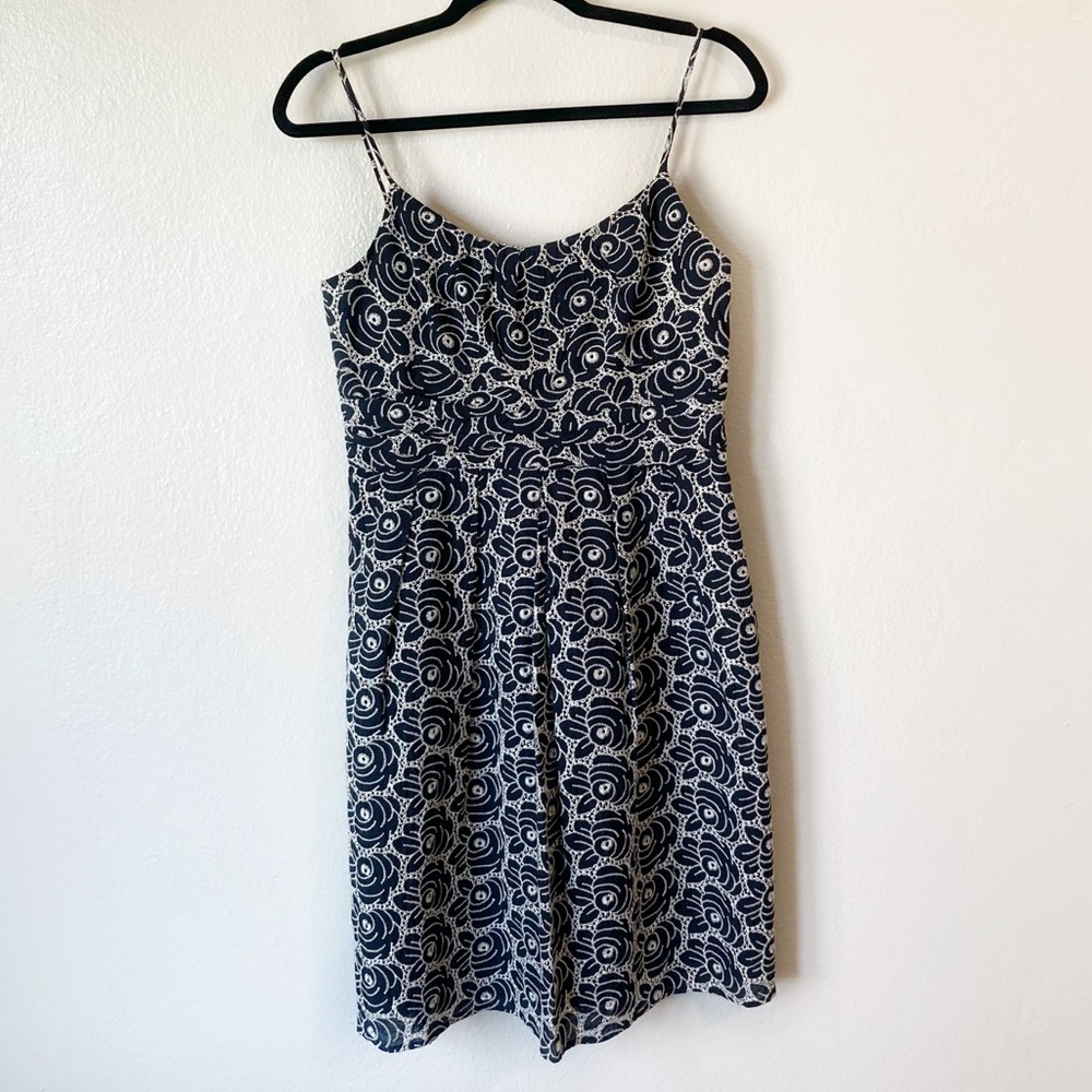 Eliza J Eyelet Embroidered Aline Dress sz 8 petite‎